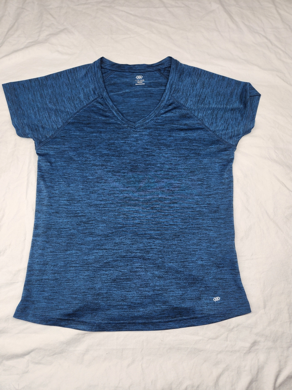 Blue V-Neck Short Sleeve Tee